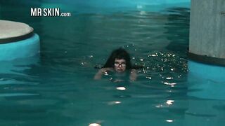 Beautiful celebrities relaxing in water in video compilation