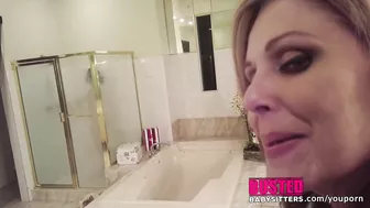 Threesome FFM with Julia Ann, her husband, and Asian babysitter Daisy Summers