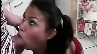 Indonesian girl with hot tattoo fucked by hot plumber