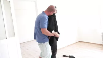 Amateur chick in hijab gets on her knees, sucks thick boner, and gets fucked in doggystyle position