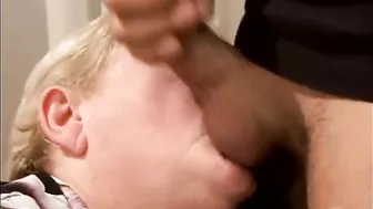 Mature blonde gets her huge tits and experienced mouth fucked