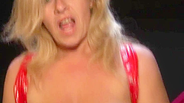 Mature German bitch with awful pierced pussy banged by group of men as she deserves