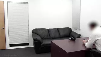 19-year-old tall chick doesn't look very happy with agent's dick in ass