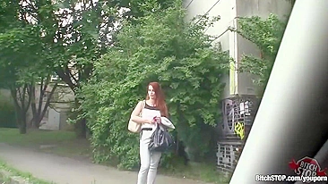 Dude picked up redhead miss and fucked her not far away from the local lake