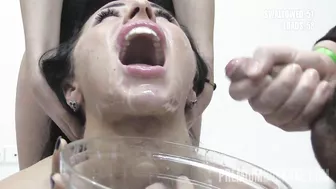 Young brunette wants to reach money swallowing 65 loads of cum