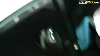 Real emo slut with heavy makeup sucks and fucks in backseat of bus