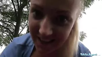 Fake model scout fucks amazing girl and cums on massive jugs