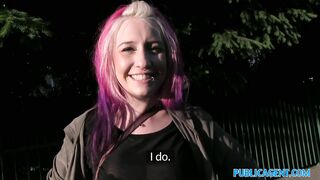 Pink-haired Proxy Paige gets her big natural tits bouncing