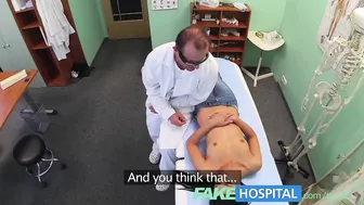 Czech doctor tempts pretty brunette patient in hospital