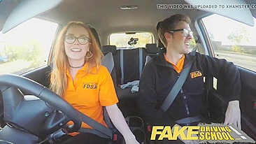 Redhead can't pass driving school because of sexual arousal