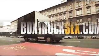 Russian girl agreed to be fucked in glass box truck for money