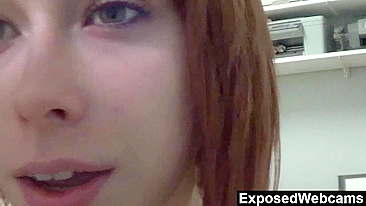 Cute redhead nudes beautiful body and masturbates on webcam