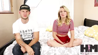 Dude checks teen if she's good enough to do porn on camera Dude checks teen if she's good enough to do porn on camera