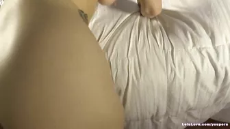 POV doggystyle and creampie for nice girl with shaved pussy