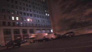 Public masturbation of dirty-minded street hooker