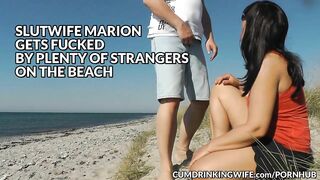 Married woman Marion gangbanged hard at the seacoast