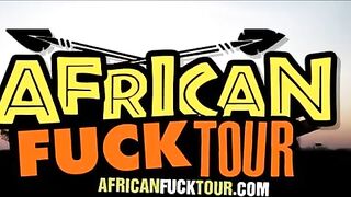 African babe with oiled ass fucked in bathroom