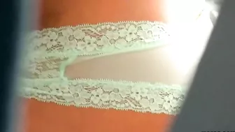 Lovely blonde Cameron Dee in sexy panties blows cock in kitchen