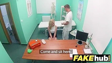 Winsome Czech girl Kristina Blond has cock examination