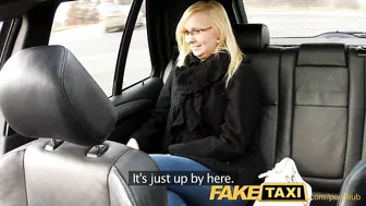 Attractive blonde fucked by driver in Prague fake taxi