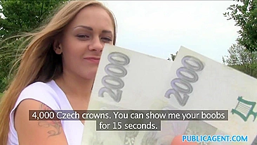 Lovely from Russia earns cash spreading legs in backseat
