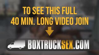 Girl massaged and fucked in box truck on a crowded street