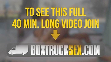 Girl massaged and fucked in box truck on a crowded street