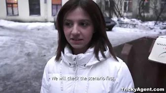 Girl comes to fake porn casting to try herself as an actress Girl comes to fake porn casting to try herself as an actress