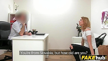 Young sweet thing from Slovakia has sex at fake casting