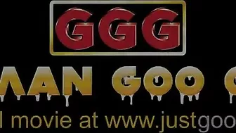 Teen inked bitch got all holes plowed and face covered with cum