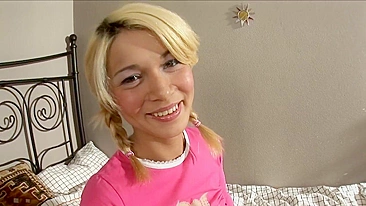 Cute Russian teen fucked hard in her first amateur porn video
