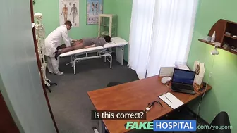 Doctor treats chick's legs by spreading it and fucking her twat