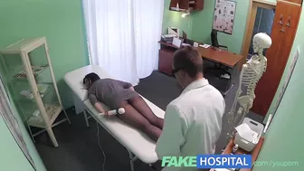 Doctor treats chick's legs by spreading it and fucking her twat