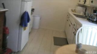 Busty pornstar Nikki Monroe films fucking at home