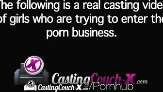 First time casting for pretty blonde babe ends with facial cumshot