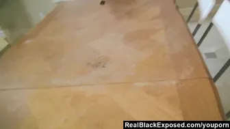 Cunning guy offers Ebony girl a game which ends with blowjob