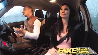 Busty driver teacher got cum cocktail into sweet pussy