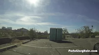 Short-haired slut tastes strangers' cocks in gloryhole video