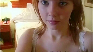Redhead shoots new amateur solo masturbation video in bedroom