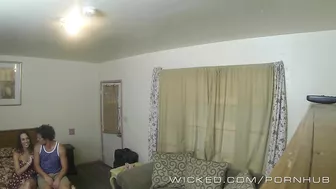 Hidden camera in hotel room captured young couple fucking on sofa Hidden camera in hotel room captured young couple fucking on sofa