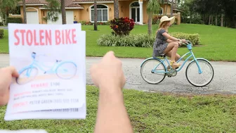 Nasty porn thief steals a bike and takes the owner's XXX pecker Nasty porn thief steals a bike and takes the owner's XXX pecker