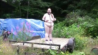 Mom was taken into the woods and tied to a tree naked