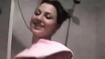 After shower Russian mom has incest affair with stepson on the bed