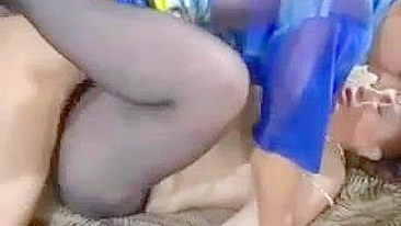 Son has intense incest anal sex with curvaceous whore on the bed