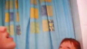 Alluring woman with red hair makes great incest show with the son