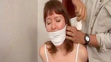 Obedient mom tied up and blackmailed for XXX sex