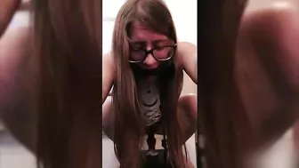 Girl breeding for fuck and BJ with dog dildo