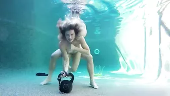 MILF Cory Chase in bikini is held under water in pool till she's death