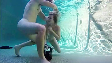 MILF Cory Chase in bikini is held under water in pool till she's death