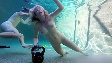 MILF Cory Chase in bikini is held under water in pool till she's death
